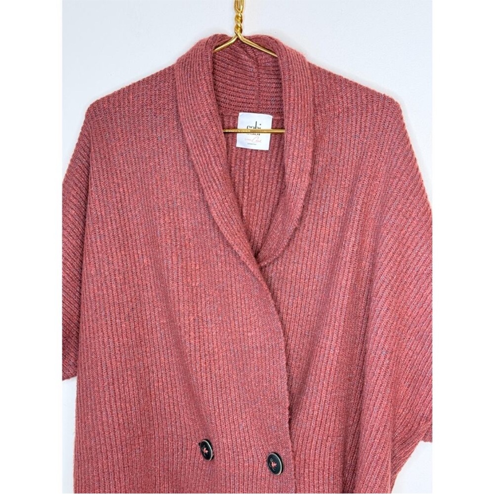 CAbi Rust Open-Front Ribbed Shrug - Picture 4 of 8